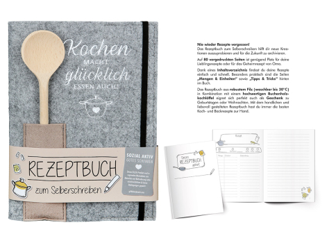 Rezeptbuch "Kochen macht glücklich, Essen auch"