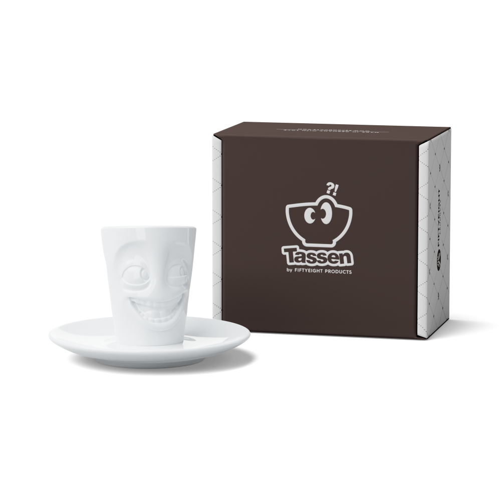 FiftyEight Espresso Mug witzig weiss