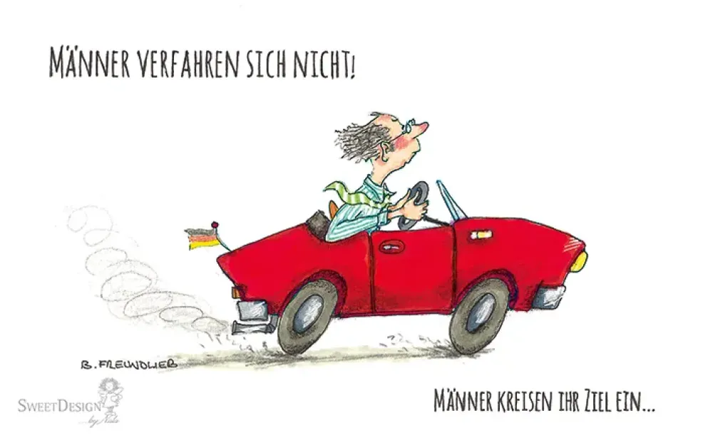 Frühstücksbrettchen "Männer verfahren sich nicht..."