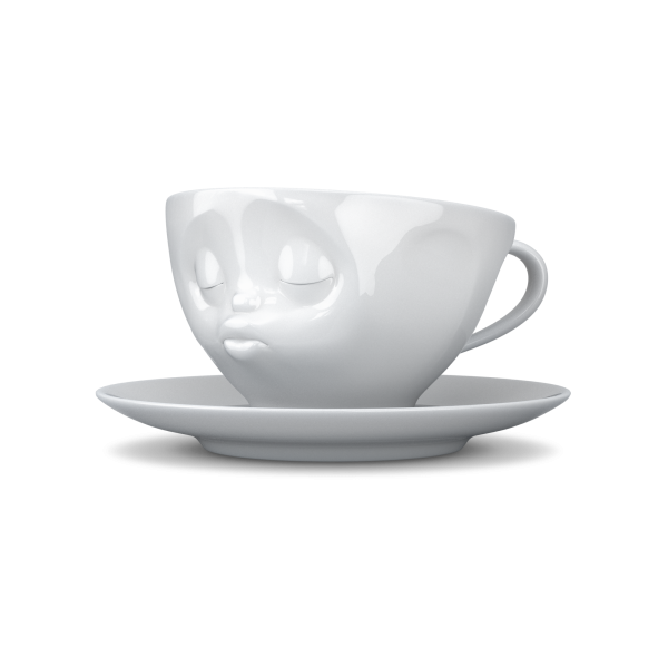 FiftyEight Tasse küssend weiss