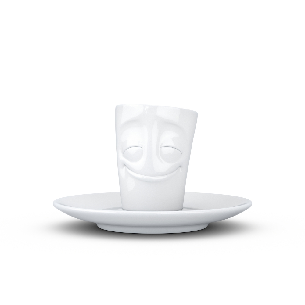 FiftyEight Espresso Mug vergnügt weiss