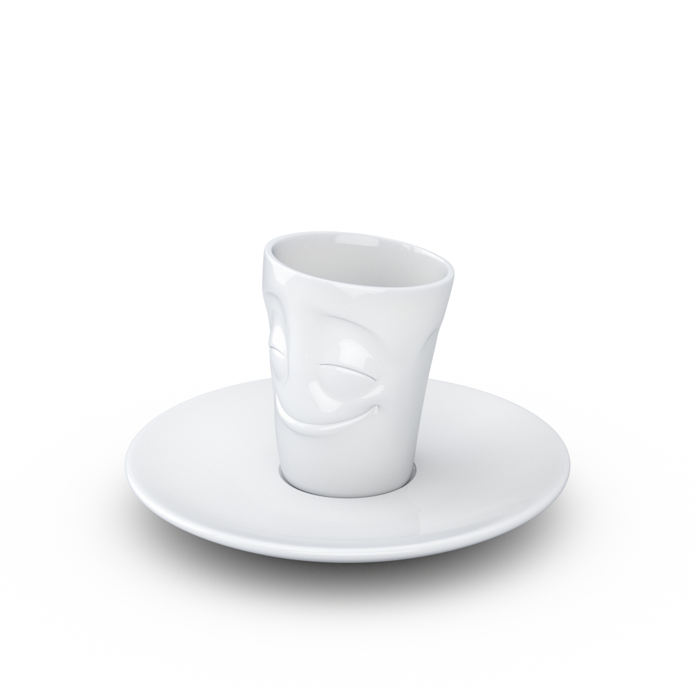 FiftyEight Espresso Mug vergnügt weiss